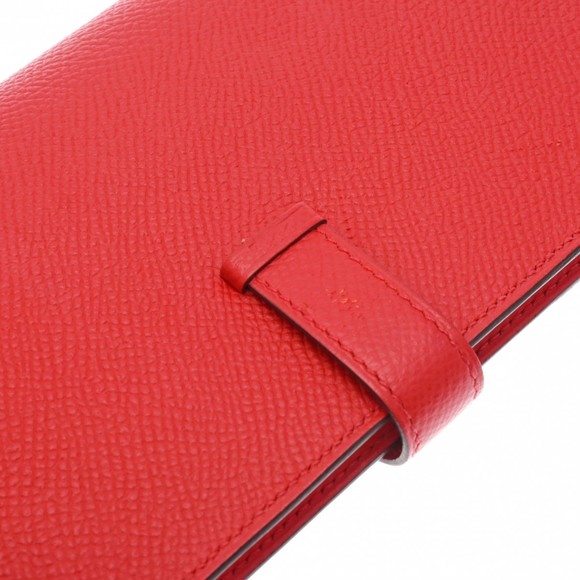 HERMES Bearn Souffl Rouge Tomato D around Vaux Epson Long Wallet - Picture 3 of 12